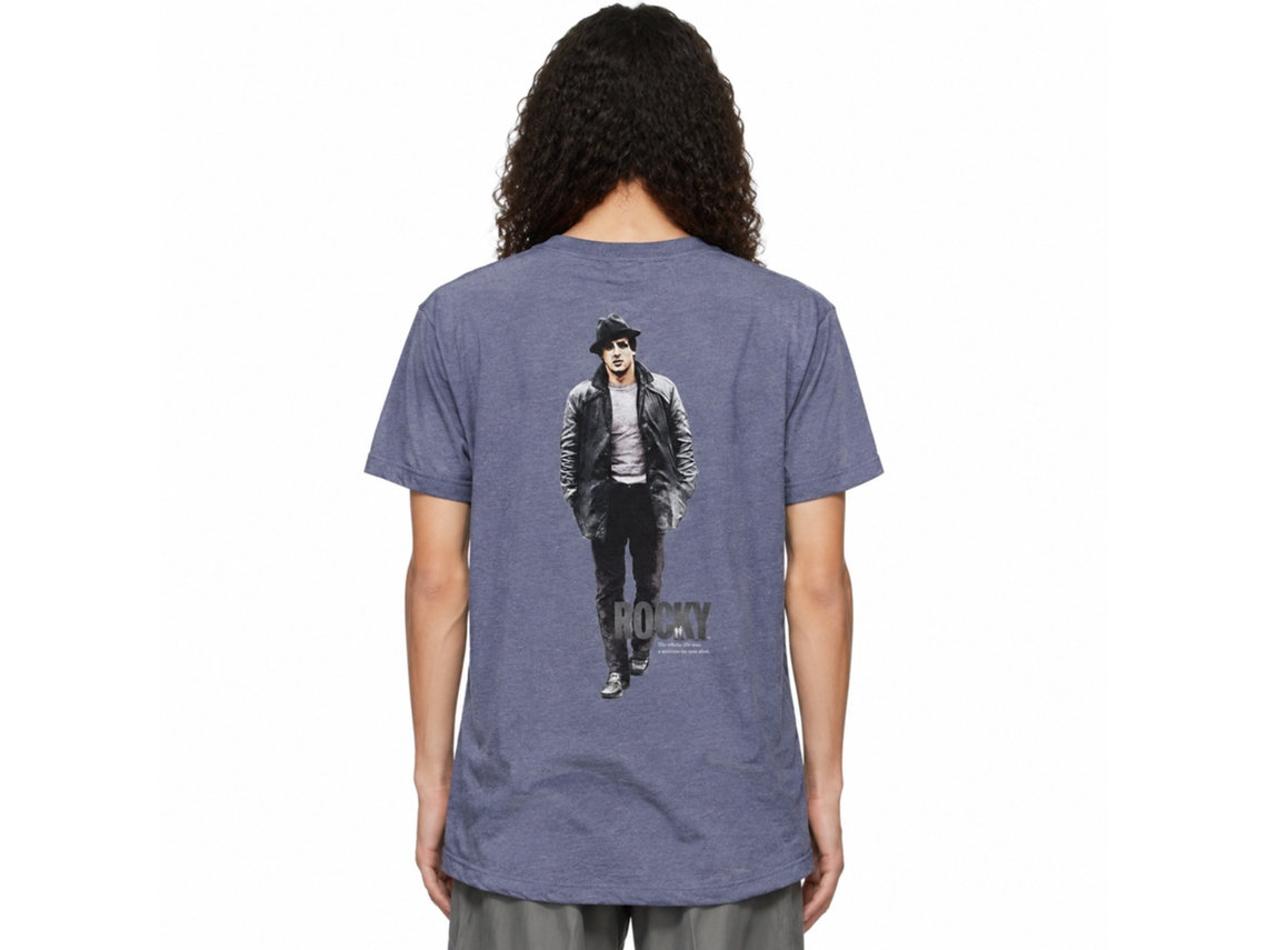 Rockinstone Rocky Movie Million-to-one Heather Vintage Blue Adult T-shirt Size:xxl