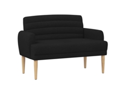 Conjunto 1 Sofá Para Dois Vidaxl Preto Tecido (116 X 67 X 80 Cm)
