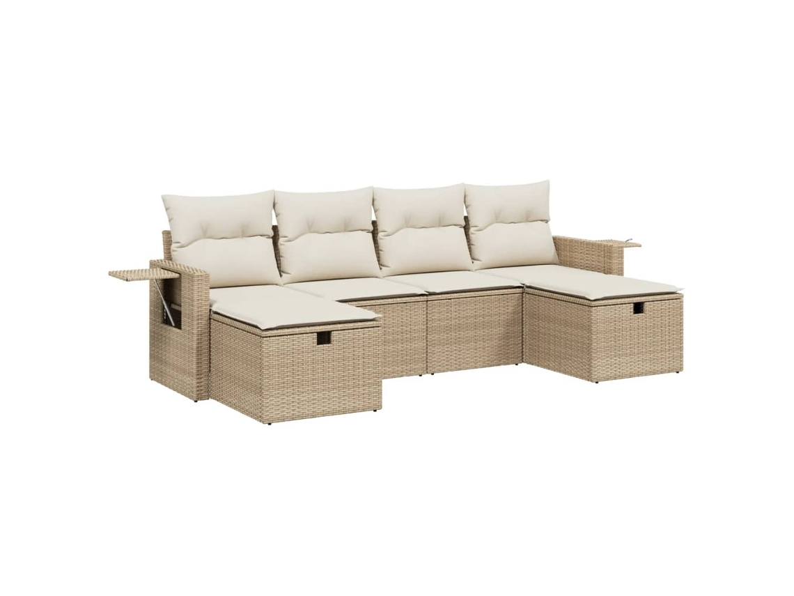 Garden Sofa Set, Garden Sofa Sets Vidaxl Bege Rattan / Vime (n/a)