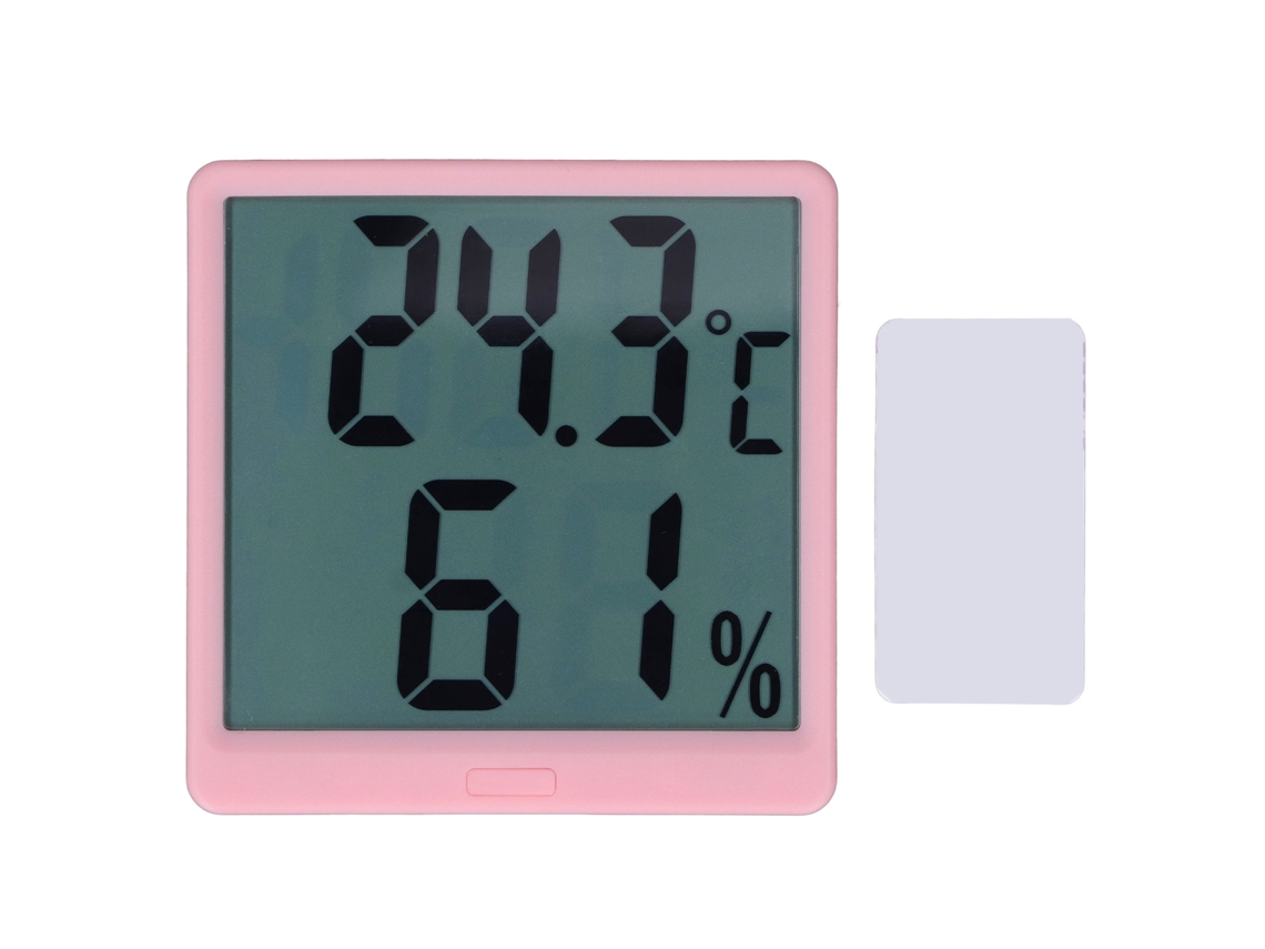 Higrômetro Termômetro Digital Indoor Monitor Temperatura Umidade Preciso Gauge Meter Rosa | S/MARCA