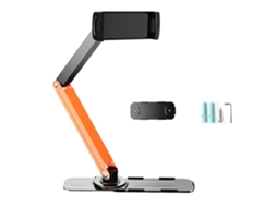 Suporte De Parede De Metal Ajustável Para Celular E Tablet Com Instalação Rápida E Múltiplos Ângulos.