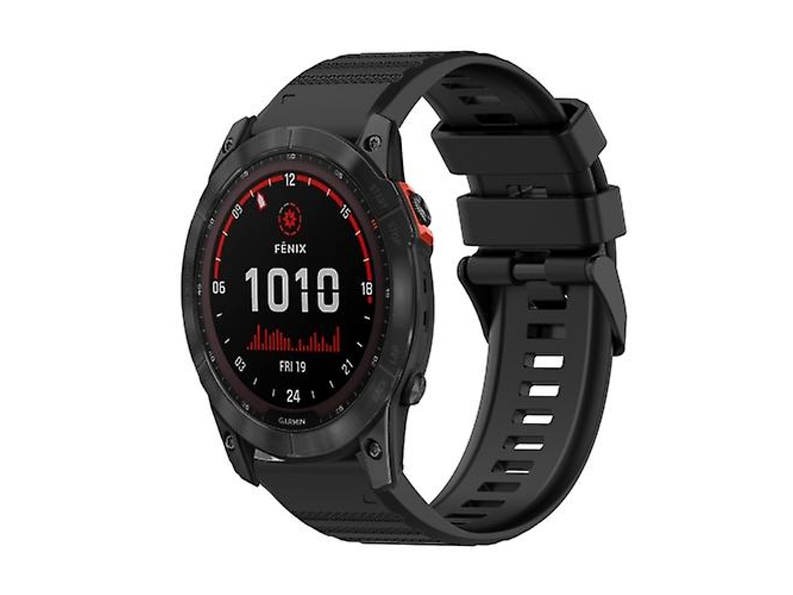 Bracelete de Smartwatch para Garmin Fenix 7X Solar 26Mm Preto VENISYMLIS