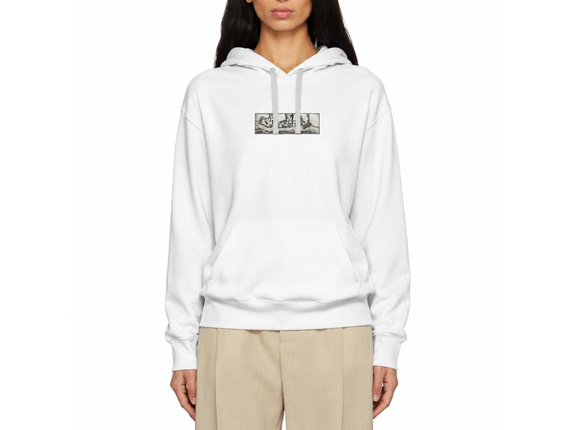 Moletom Rockinstone Follow The Leader Branco - Estilo de Designer Exclusivo