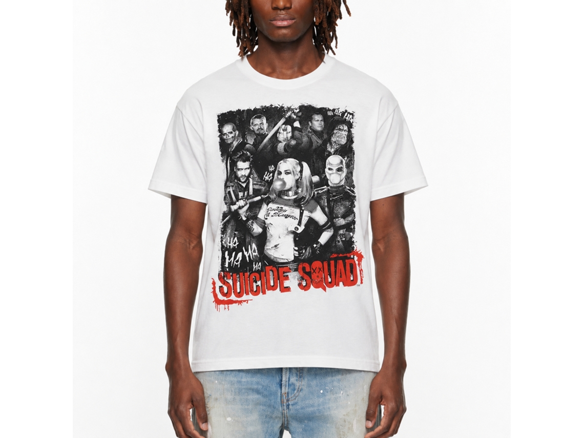Rockinstone Suicide Squad Harleys Gang T-shirt White Unisex Adults Size:xxxl
