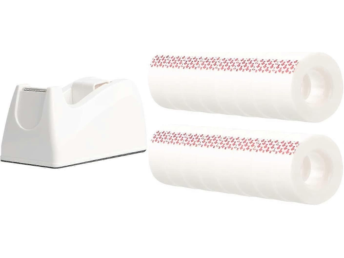 Fita Adesiva Com Dispensador, Núcleo De 1", Branca, 3/4" Largura X 1296 Mm Comprimento, Pacote 16 Rolos.