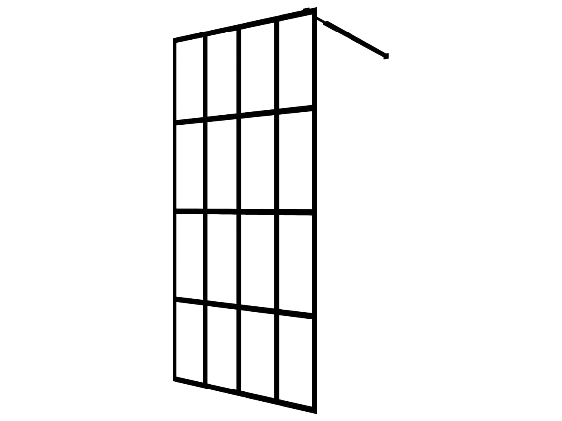 Shower Screen, Shower Screens Vidaxl Preto Vidro (80 X 195 Cm)