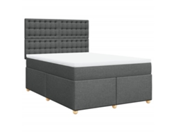 Box Spring Bed, Box Spring Beds Vidaxl Cinzeto Tecido (140 X 200 Cm)