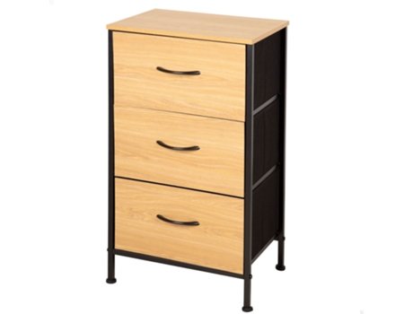 Cômoda Madeira E Tecido 40x30x75 Cm Max Home