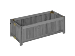 Floreira De Madeira Dobrável Elevada Para Cultivo De Vegetais E No Exterior Pátio Varanda Terraço 70x30x25 Cm Cinzento