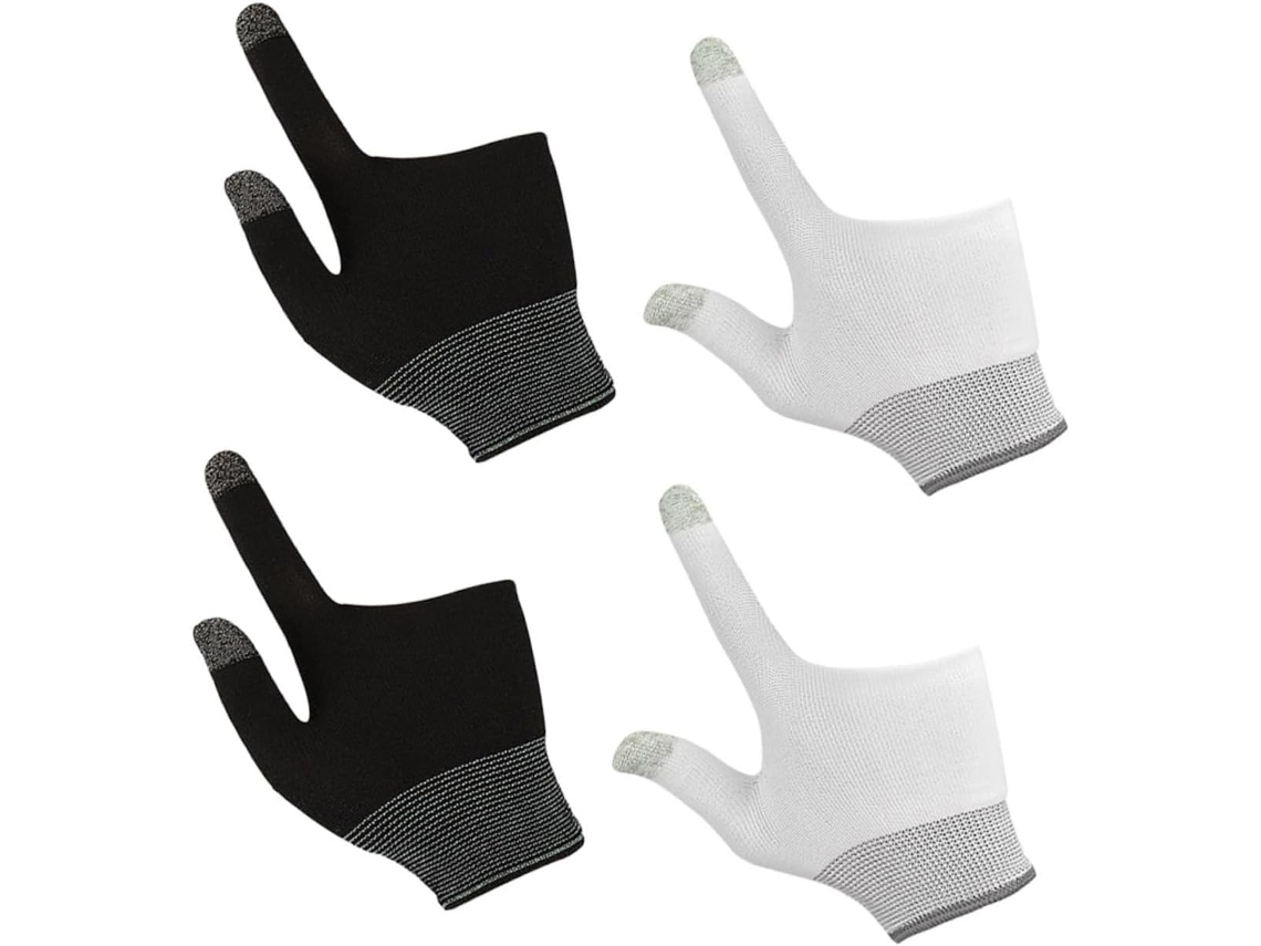 2 Pares De Dedeiras Confortáveis Na Cor Grafite Para Gamers Resistentes Ao Suor E Respiráveis