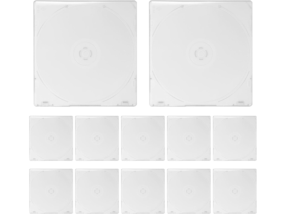 Conjunto De 24 Estojos Transparentes Para Guardar Dvds Individualmente.