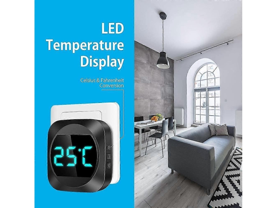 Campainha Sem Fio Sem Necessidade de Pilhas com Temperatura Led, 2 Receptores, Alcance de 150 M, 38 Melodias em 4 Níveis de Volume. Brilvibera_ptg
