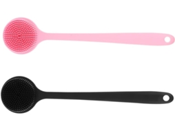 Conjunto De 2 Escovas Silicone Com Cabo Longo Para O Corpo E Costas, Para Limpeza E Esfoliação