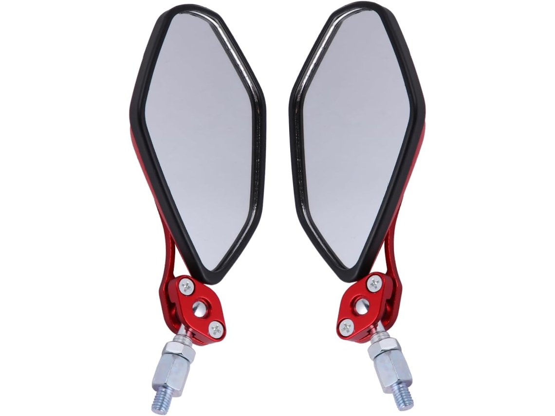 Par De Espelhos Retrovisores Ajustáveis Para Motocicleta, Com Refletores Vermelhos Para Evitar Pon Gokoco