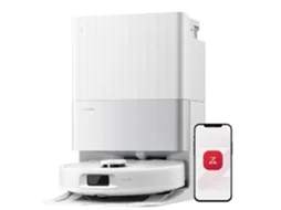 Aspirador Robô Roborock Qrevo S5V, 12000 Pa, FlexiArm Edge Mopping, Sistema Anti-Emaranhamento Duplo, Prevenção Inteligente de Obstáculos, Elevação de Mop de 10 mm, Lavagem e Secagem Automáticas, Esvaziamento e Recarga Automáticos, Branco