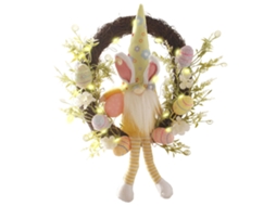 Decoração De Pendente Com Coroa De Páscoa E Coelhinho Da Laxiscreed Para Portas E Paredes