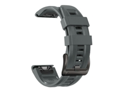 Bracelete para Garmin Silicone Esportivo com Fivela de Aço Preta Cinza Carvão XIAOMOYU (26mm)
