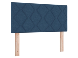 Conjunto 1 Cabeceira Estofada Vidaxl Azul Tecido (90 Cm)