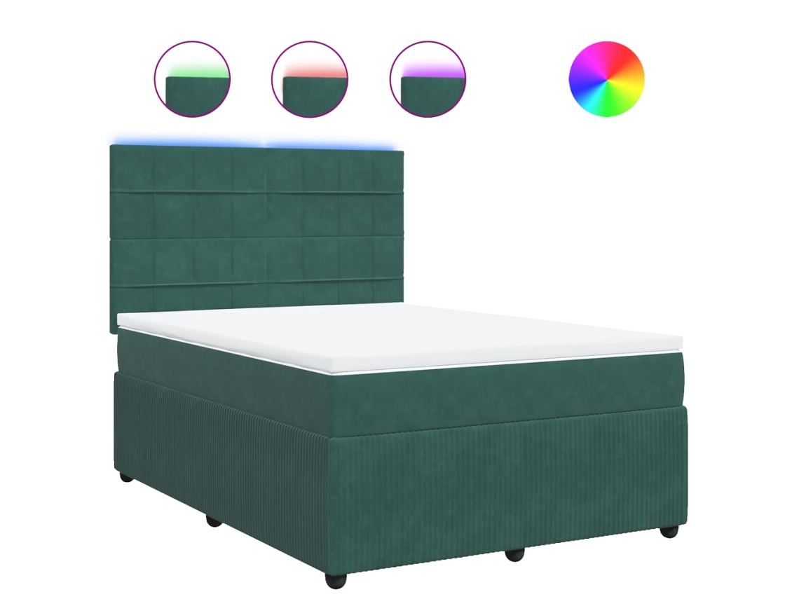 Box Spring Bed, Box Spring Beds Vidaxl Verde Veludo (160 X 200 Cm)
