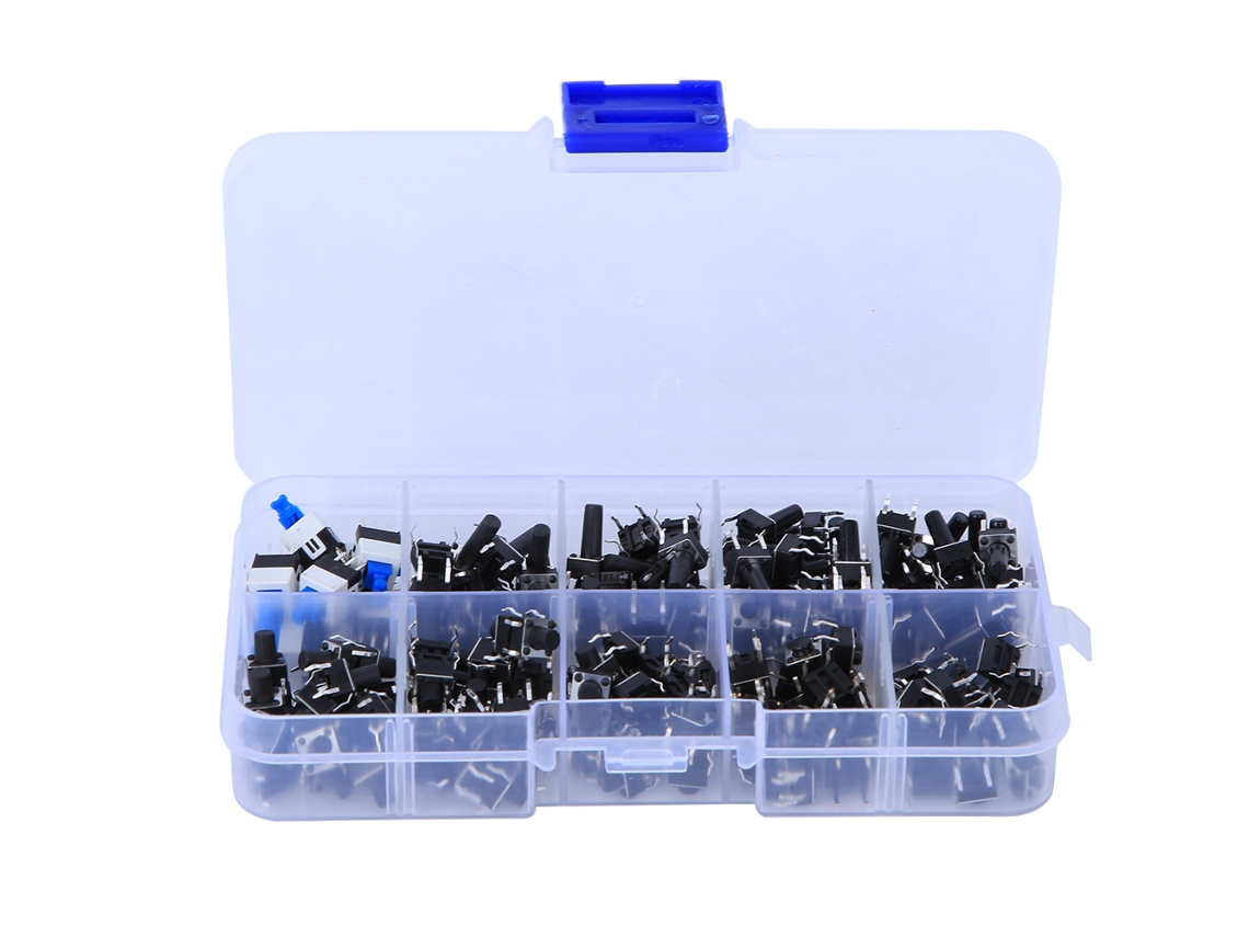 180pcs Chave Interruptor Botão Peças Industriais Plásticas Para Equipamentos De Áudio/computador