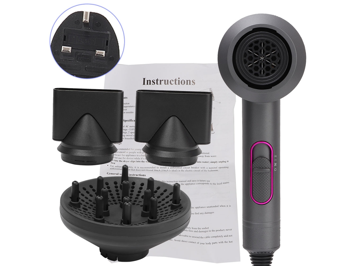 Secador Elétrico Profissional De Cabelo Para Salão Com Ar Quente E Frio Ferramenta De Estilo