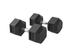 Halteres com Cabo Molado. Halteres Feitos de Ferro Fundido. 2 X 15kg. Halteres para Homens e Mulheres Ge