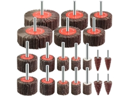 20 Discos de Lixa Flap Grit 80 para Lixar Madeira e Metal Acessórios de Furadeira