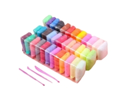 Mali kit de Massa de Modelar Diy 36 Cores Vivas Leve Flexível Macia Presente para Crianças