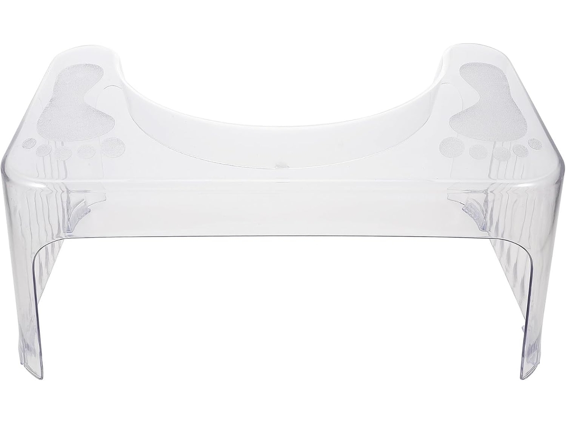 Banquinho Sanitário Transparente Feito De Material Resistente