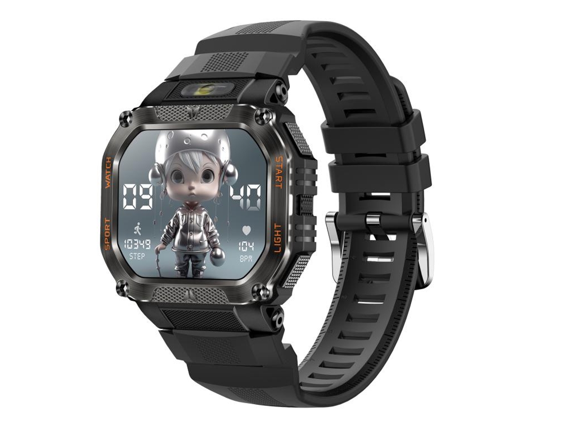 (preto) Smartwatch Esportivo Para Atividades Ao Ar Livre Com Tela Horizontal De 1,75 Polegadas, Bluetooth E Resistência À Água De 3 Atm.