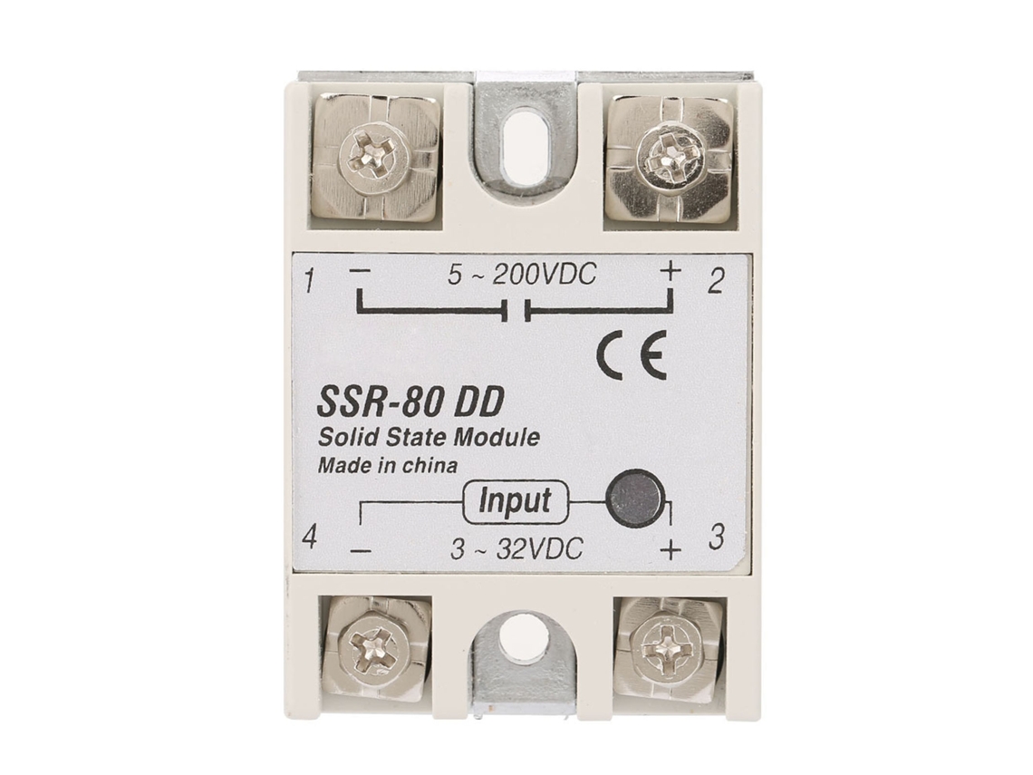 Relé De Estado Sólido Dc-ac Dcac Ssr80dd 80a 332vdc A 5200vdc