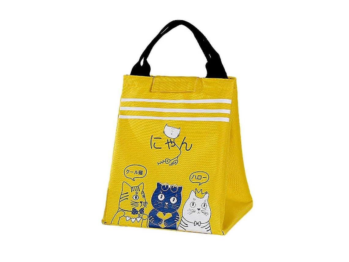 Bolsa Térmica Portátil para Almoço com Estampa de Gato, Ideal para Piqueniques BRILVIBERA