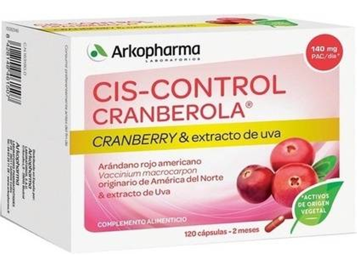 Suplemento Alimentar ARKOPHARMA Cis-Control Cranberola (120 cápsulas)