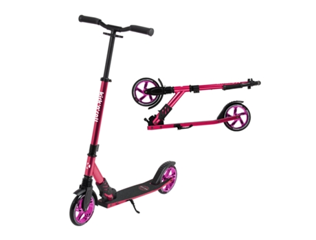 Leogreen Scooters Dobráveis, Dobráveis ??e Ajustáveis ??em Altura, Até 100 Kg, Rodas Pu De 180 Mm, Scooter De Alumínio Estável Com Suporte, Rosa