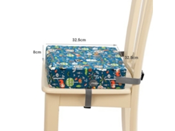 Assento elevatório para mesa de jantar, almofada de altura para cadeira infantil, cadeira elevatória infantil