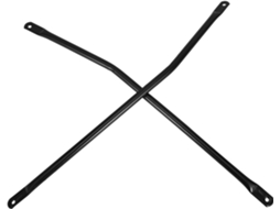 Conjunto De 2 Hastes De Conexão Para Caixilhos Dobráveis Em Aço Preto, Design Compacto.