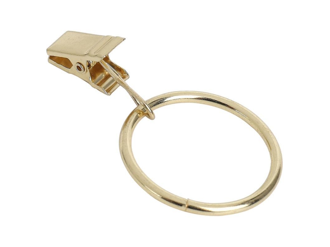 2026 40 Anéis de Cortina com Pinças, Diâmetro Interno de 3,2 Cm, Metal Dourado, Resistente À Corrosão para Hotel, Restaurante, Lar