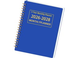 Agenda Mensal 2026-2028, 36 Meses De Janeiro 2026 Dezembro 2028, Encadernação Em Espiral, Escolar