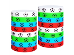 Mali 16pcs Pulseiras de Silicone de Futebol Sports Pulseiras de Torcedor Presentes Festa Decoração