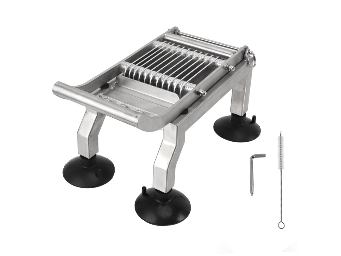 Cortador Manual de Aço Inoxidável com 4 Ventosas para Legumes, Frutas e Verduras, Fácil e Rápido LAXISCREED