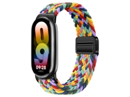 Pulseira De Nylon Trançado Com Fecho Magnético Para Xiaomi Smart Band 10/9/8