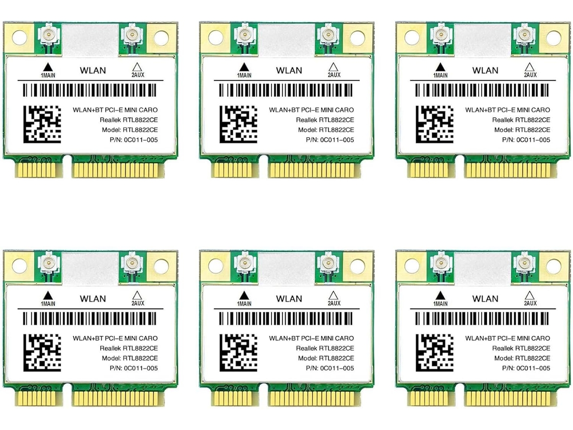 Placa de Rede Wifi Mini Pcie 802.11ac 802.11ac 6x Rtl8822ce 1200mbps 2.4g/5ghz com Bluetooth SFUSHOS
