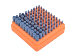100 Peças De Cabeça De Pedra Polida, Roda De Lixa, Broca Para Misturador, Cabo Azul, Diâmetro 3mm