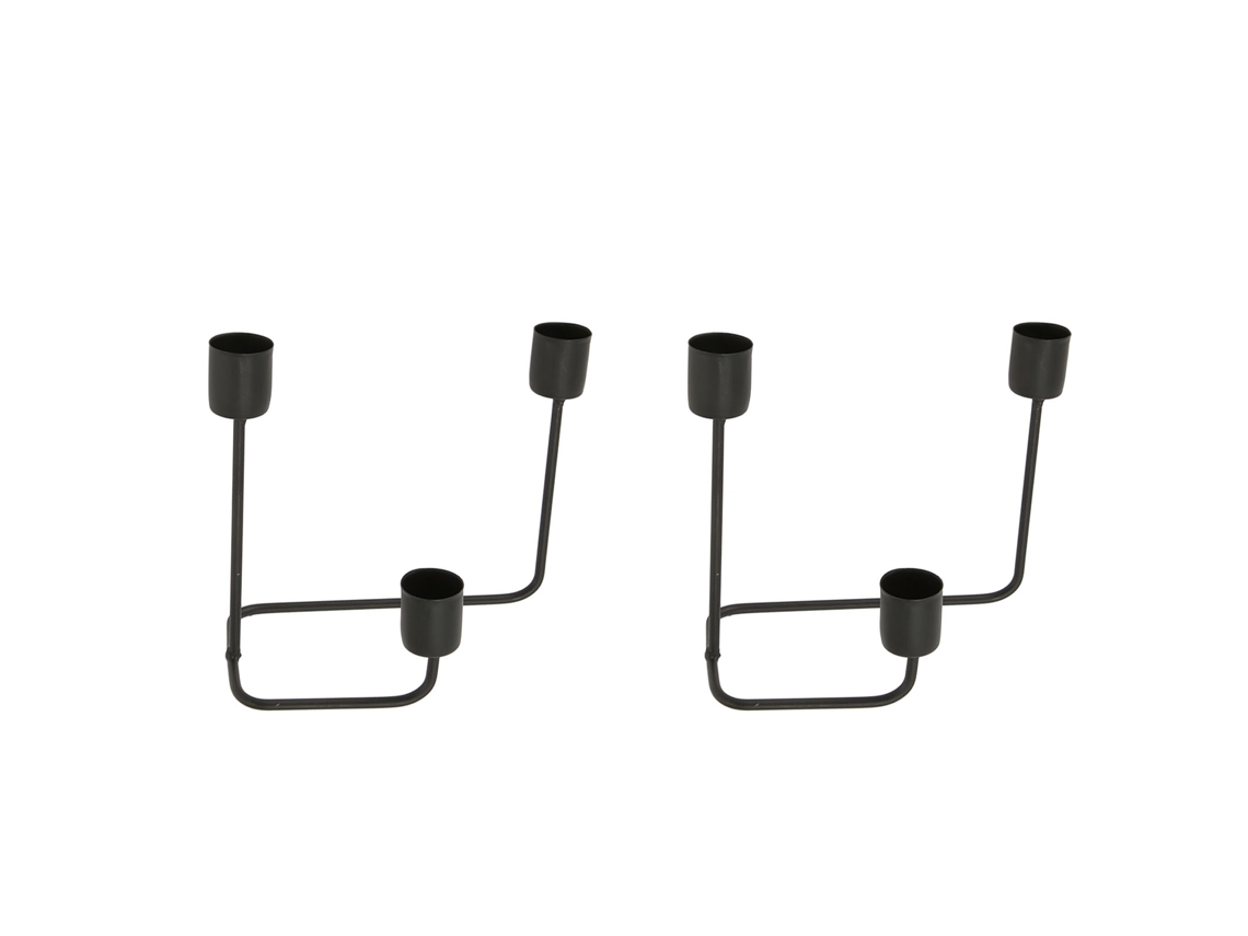 Conjunto de 2 Castiçais de 3 Braços Brancos, Modernos e Simples, Decorativos para Casamentos e Festas.