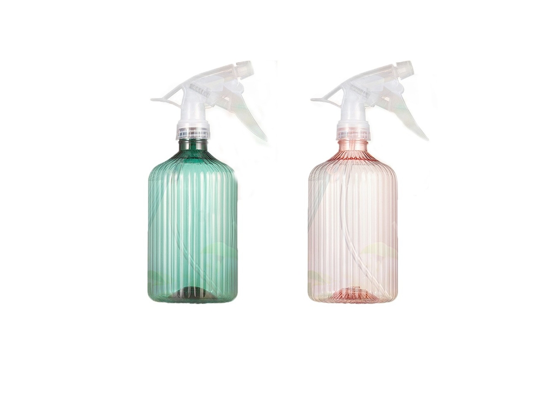 Kit com 2 Frascos de Spray para Plantas Pulverizador para Flores de Vazio de Reutilizável para Verde 600ml*1 + Rosa 600ml*1 AQUAFORGE