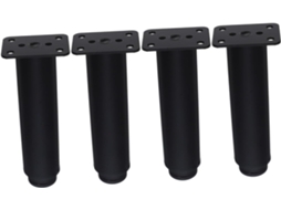 Conjunto De 4 Pés Ajustáveis Para Cama, Mesa E Móveis, Com Pinos De Substituição Ajustáveis Em Ferro Preto