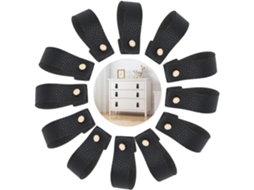 Puxadores De Armário, Conjunto Com 12 Peças, Estilo Vintage, Em Couro Sintético