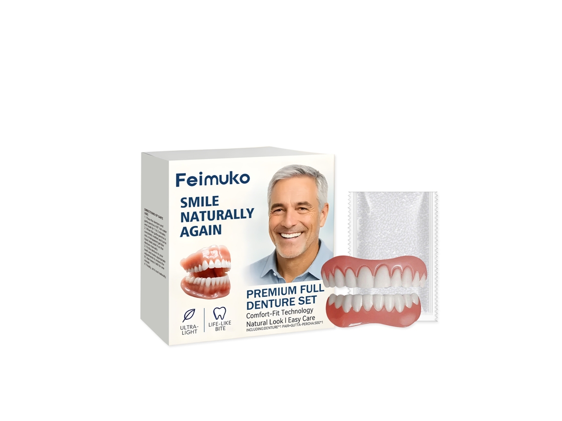 Decoração para Dentadura Feimuko em Resina Natural LAXISCREED Kit Completo