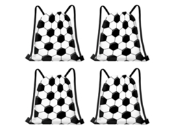 Conjunto De 4 Peças Para Presente Futebol, Incluindo Bolsa Saco Com Cordão, Mochila Esportiva, Porta-bolas E Decoração Festas.