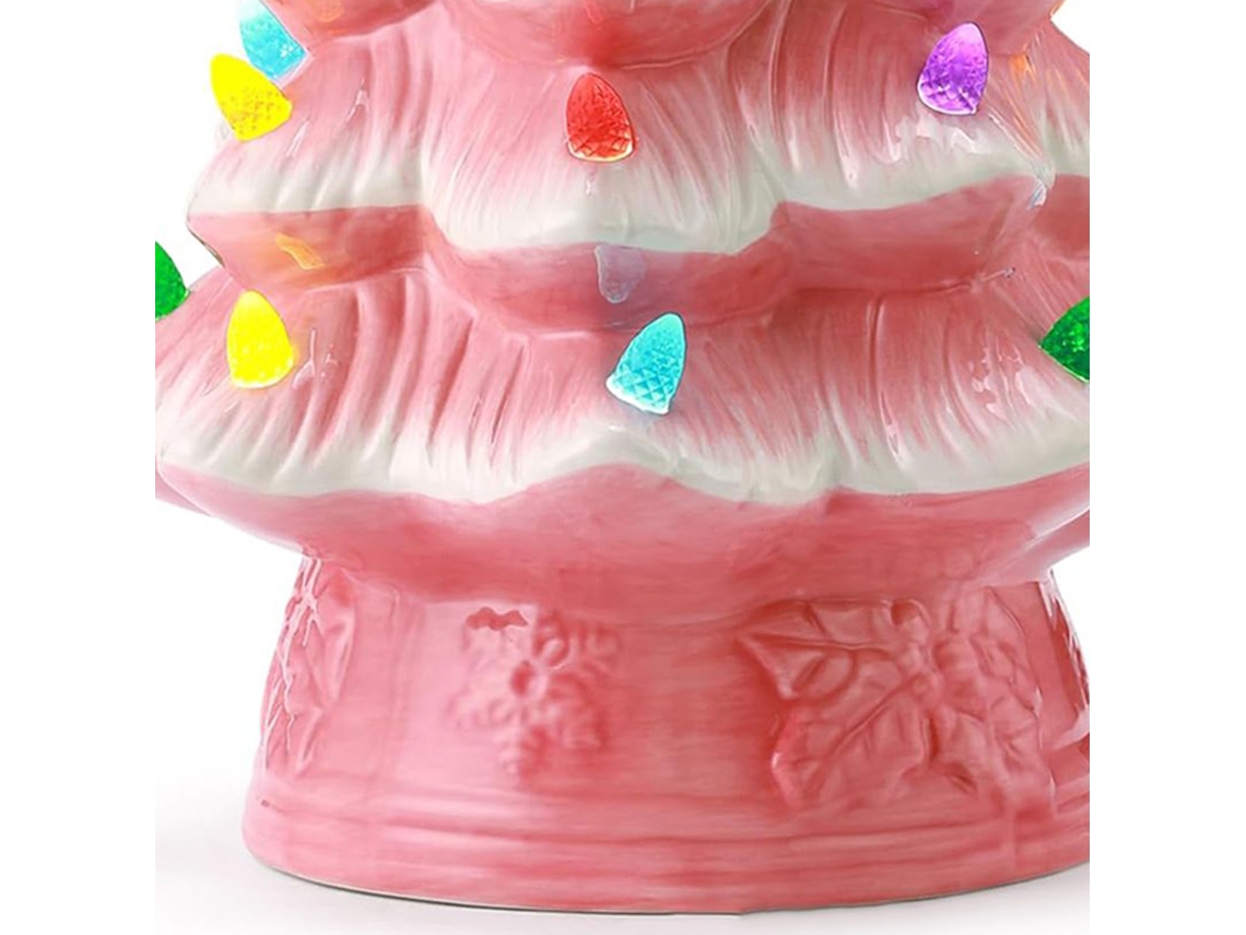Árvore De Natal (30cm Rosa) Eoocoo